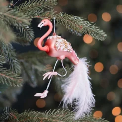 Roze Flamingo Kersthanger Voor Een Tropische Kerst
