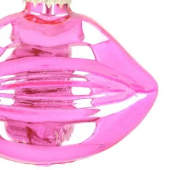 Roze Glazen Mondvormige Hanger