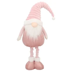 Roze Gnoom Met Uitschuifbare Benen En Puntmuts