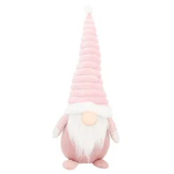 Roze Gnoom Met Verlichte Muts En Vrolijke Outfit