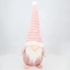 Roze Gnoom Met Verlichte Muts En Vrolijke Outfit