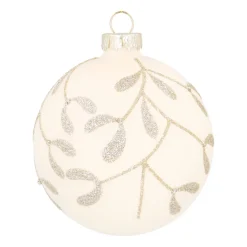 Serene Wolwitte Kerstbal Voor Scandinavische Stijl