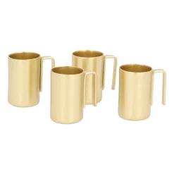 Set Van 4 Gouden Kaarsenhouders Voor Dienblad