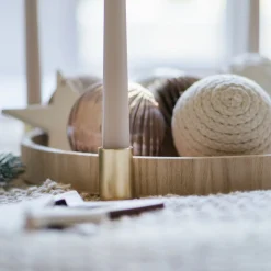 Set Van 4 Gouden Kaarsenhouders Voor Dienblad