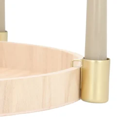 Set Van 4 Gouden Kaarsenhouders Voor Dienblad