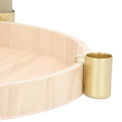 Set Van 4 Gouden Kaarsenhouders Voor Dienblad