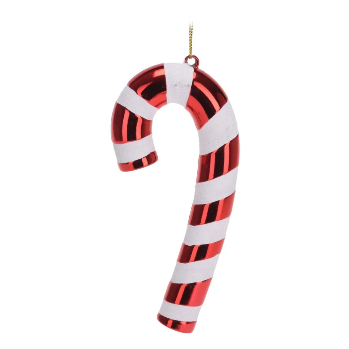 Set Van 4 Zuurstok Kersthangers | 17cm | Rood