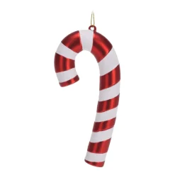 Set Van 4 Zuurstok Kersthangers | 17cm | Rood