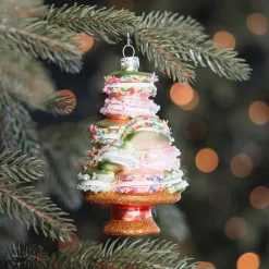 Smaakvolle Macaron Kersthanger In Pastelkleuren