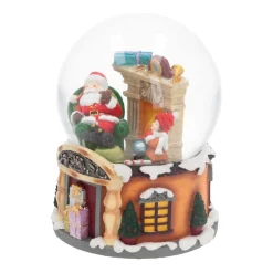 Sneeuwbol | Kerstman In Zijn Stoel | 14 Cm