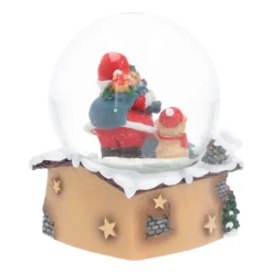 Sneeuwbol Met Kerstman En Beertje | ⌀6cm | 9cm Hoog