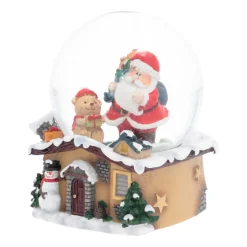 Sneeuwbol Met Kerstman En Beertje | ⌀6cm | 9cm Hoog