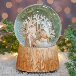 Sneeuwbol Met Kersttafreel | Muziek | ⌀9cm | 15 Cm Hoog
