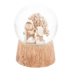 Sneeuwbol Met Kersttafreel | Muziek | ⌀9cm | 15 Cm Hoog