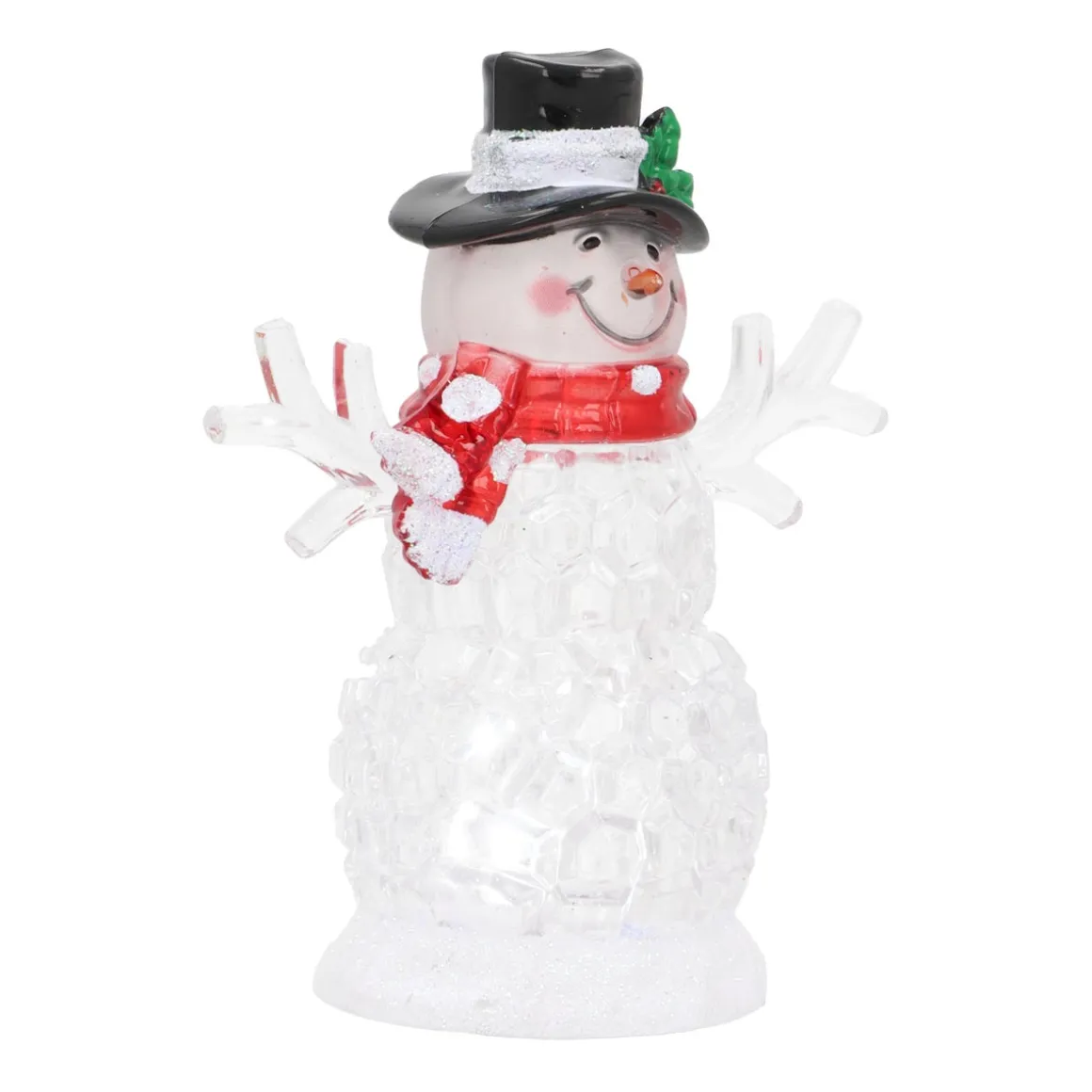 Sneeuwpop Met Gekleurde LED-verlichting