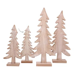 Speelse Houten Kerstboom Op Standaard