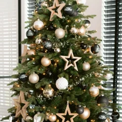 Spiraalslinger Met Sterren Champagne 750cm Glanzend