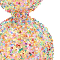 Sprankelende Glazen Piek Met Multicolor Pailletten