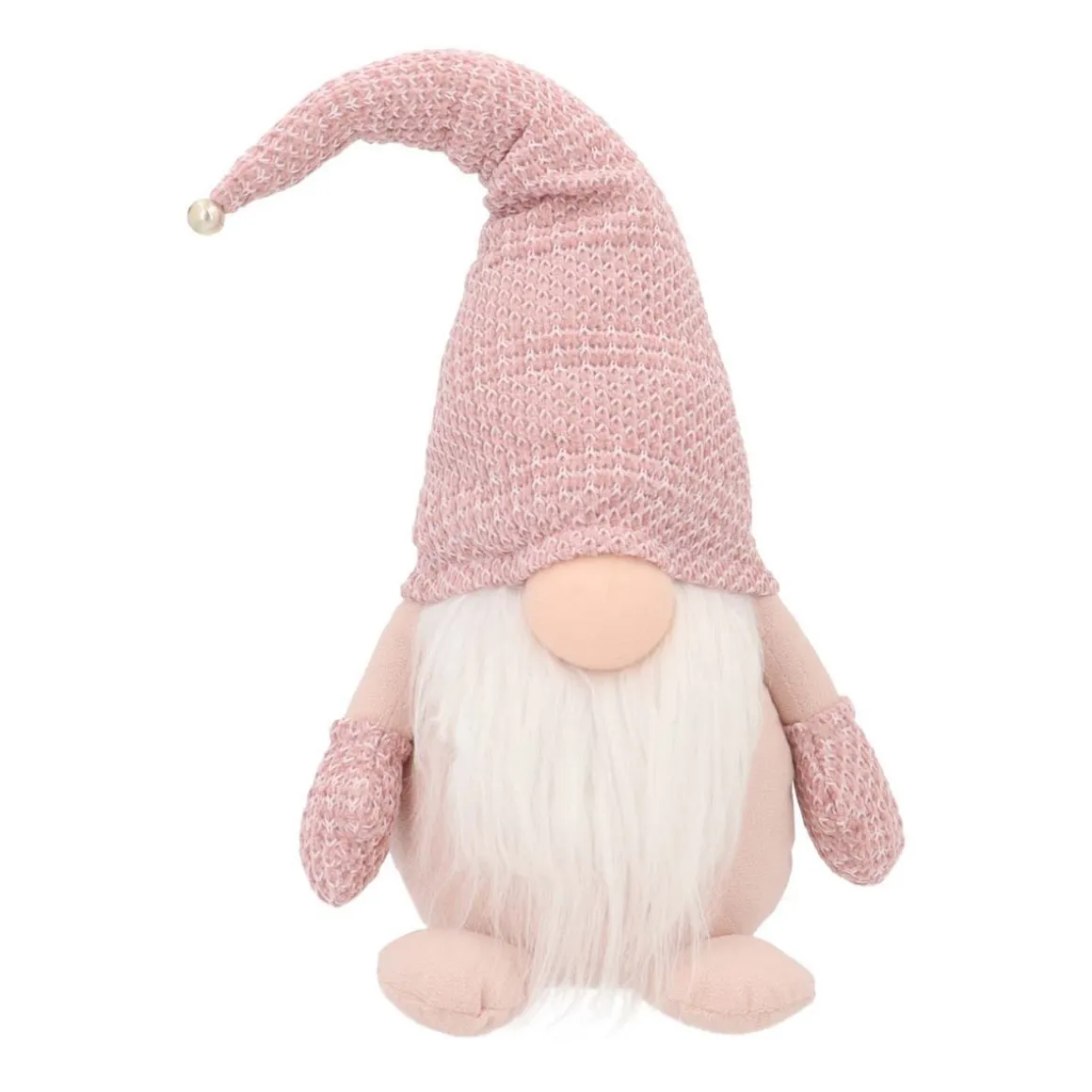 Staande Gnoom | Roze | Stof | 42 Cm