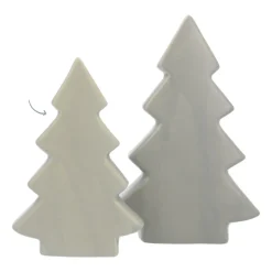 Staande Porseleinen Kerstboom | 16,5 Cm | Mat Groen