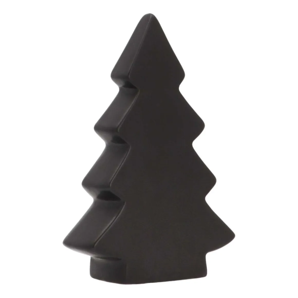 Staande Porseleinen Kerstboom | 16,5 Cm | Mat Zwart