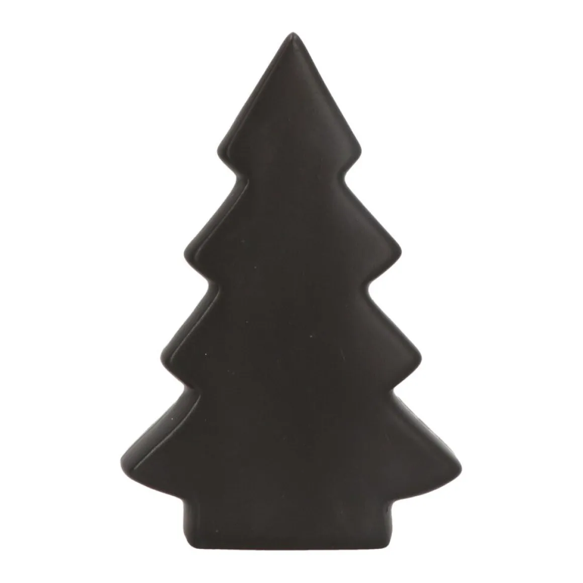 Staande Porseleinen Kerstboom | 16,5 Cm | Mat Zwart