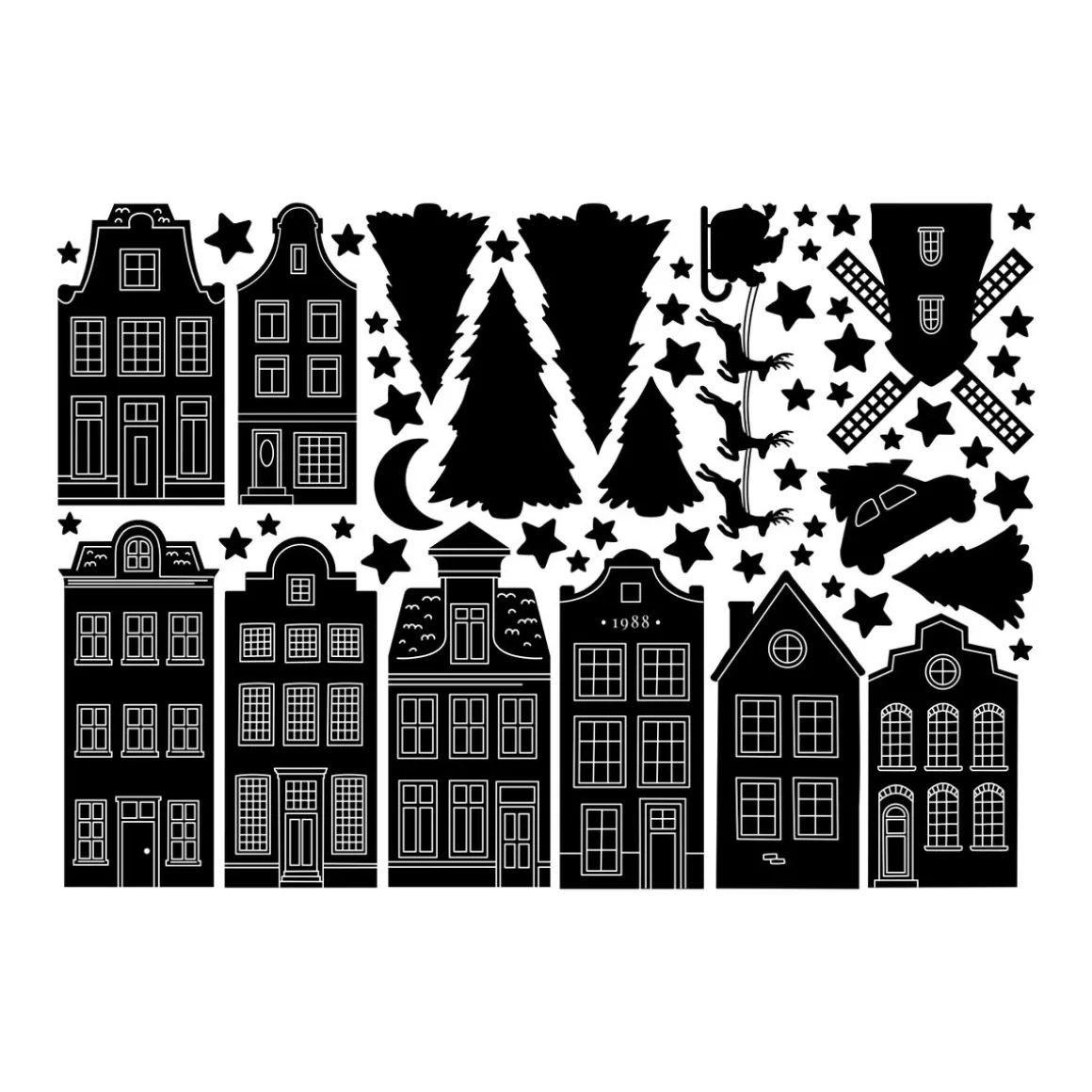 Statische Raamstickers Zwart (op Vel)