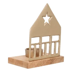 Stijlvol Gouden Huisje Met Waxinelichthouder