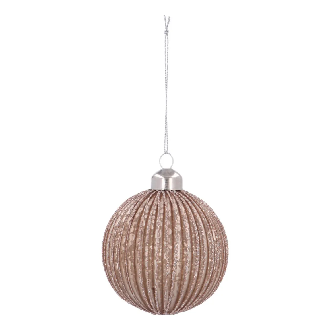 Stijlvolle Champagnekleurige Kerstbal Met Diepte