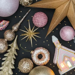 Stijlvolle Donut Kersthanger Met Gouden Kraaltjes