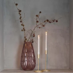 Stijlvolle Glazen Vaas | Roze | 36x20 Cm