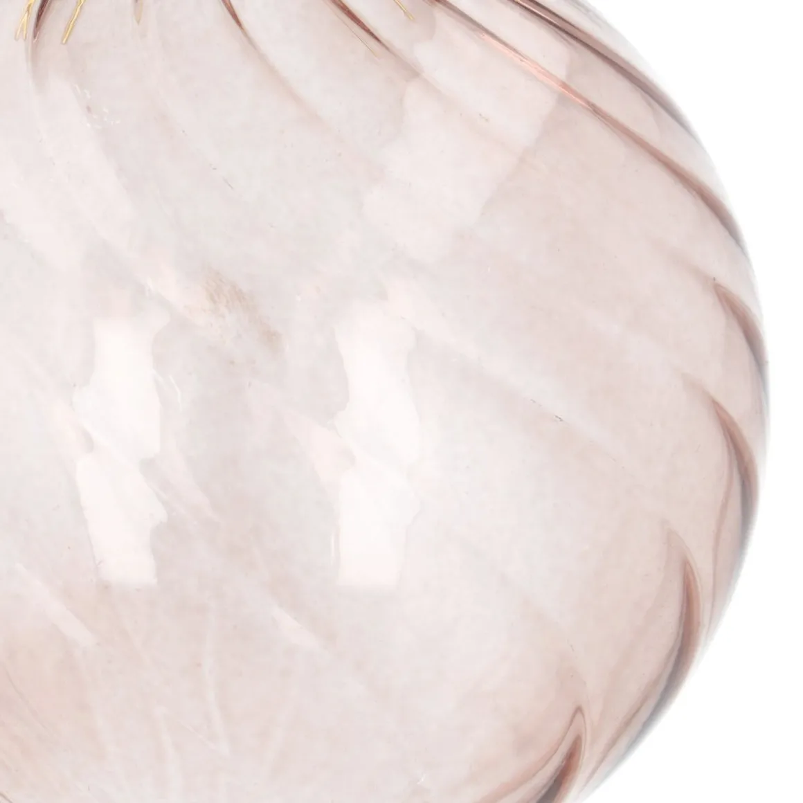 Taupe Kerstbal Met Elegante Swirls