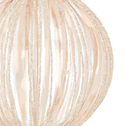 Taupe Kerstbal Met Verfijnd Reliëf