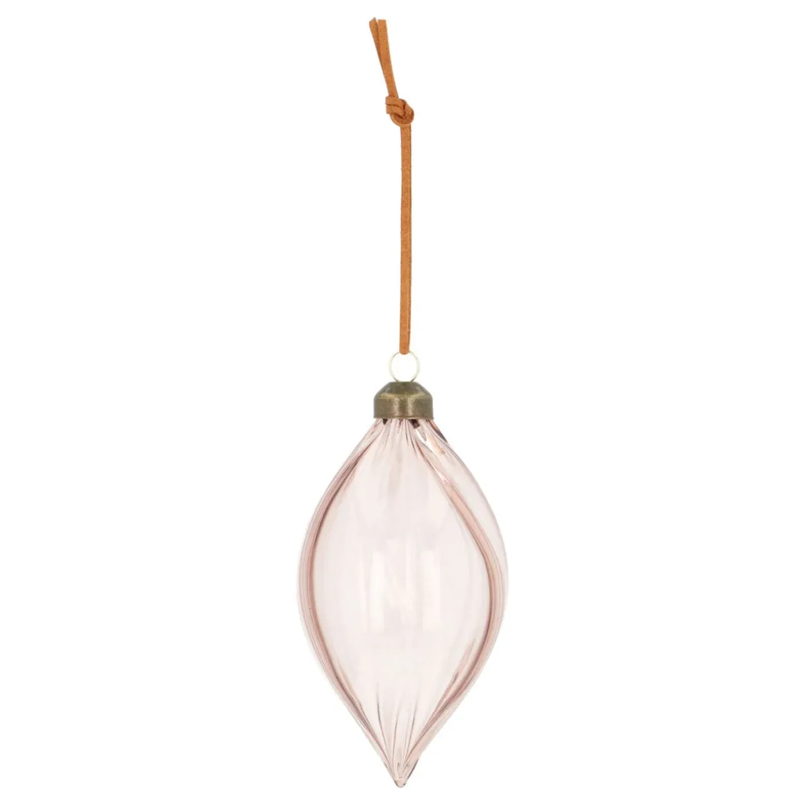 Taupe Kerstpegel Met Elegante Swirls