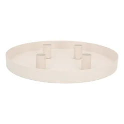 Taupe Plateau Met Magnetische Kaarsenhouders 30 Cm