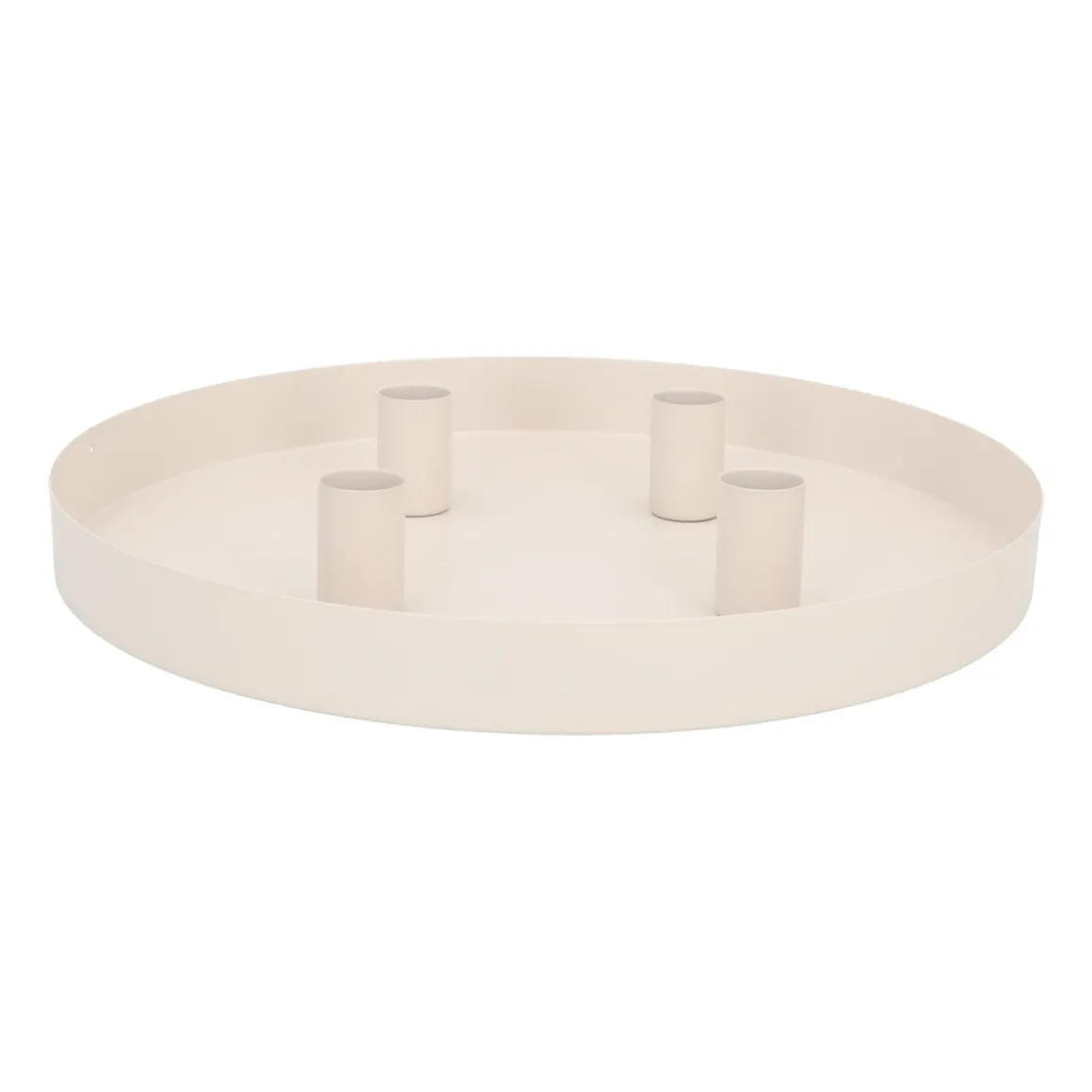 Taupe Plateau Met Magnetische Kaarsenhouders 30 Cm