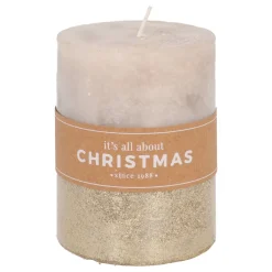 Taupe Stompkaars Met Gouden Glitter | 10 Cm