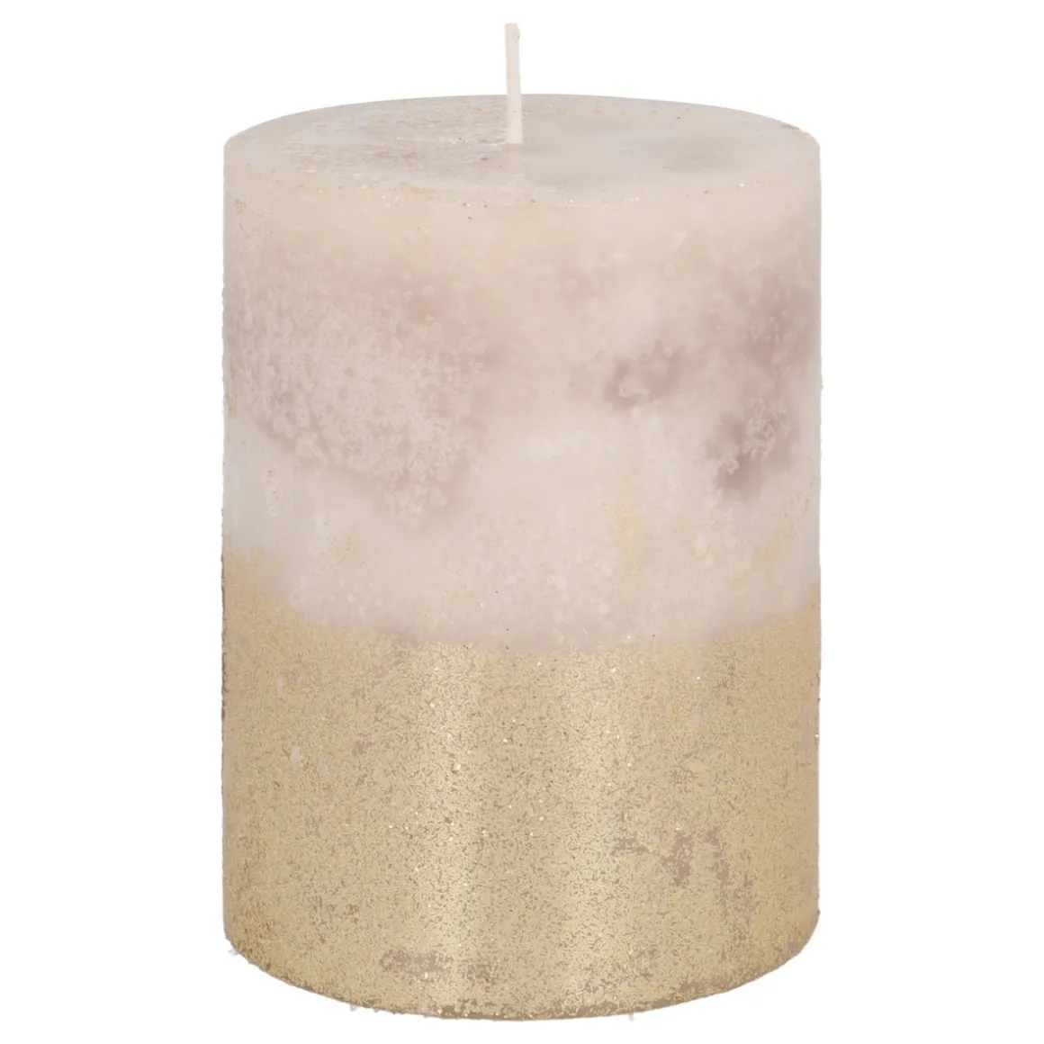 Taupe Stompkaars Met Gouden Glitter | 10 Cm