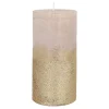 Taupe Stompkaars Met Gouden Glitter | 15 Cm