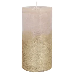 Taupe Stompkaars Met Gouden Glitter | 15 Cm