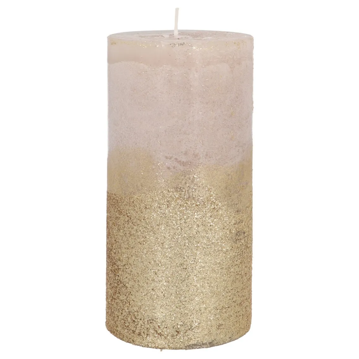 Taupe Stompkaars Met Gouden Glitter | 15 Cm