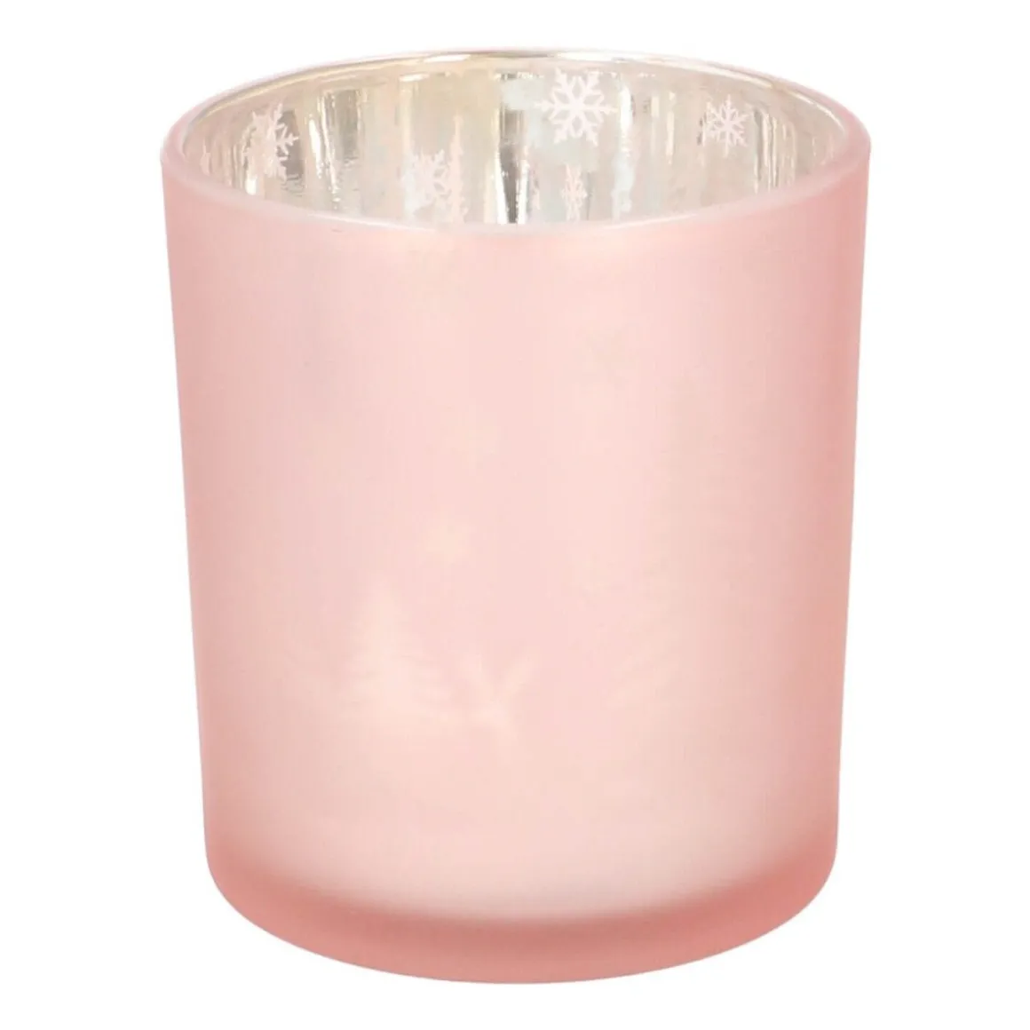 Theelichthouder Met Deco 8 Cm Roze