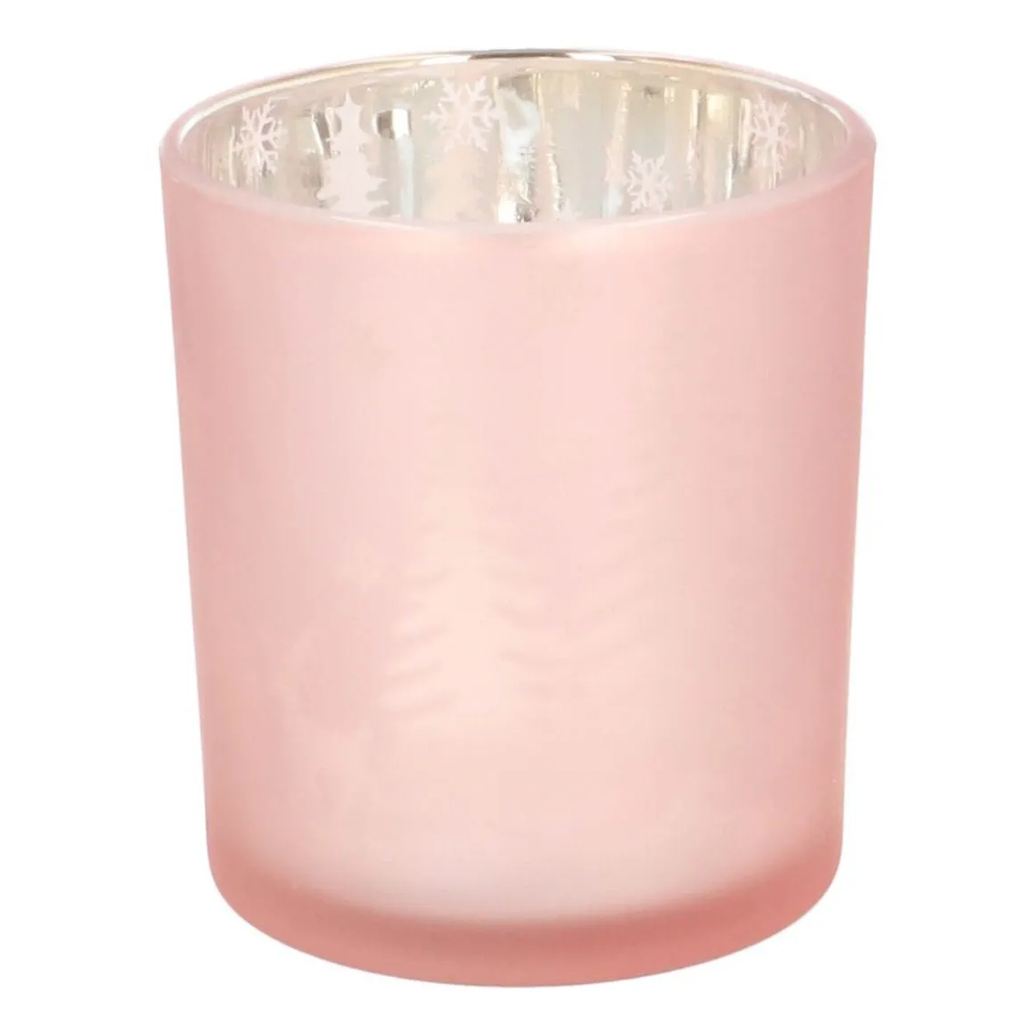 Theelichthouder Met Deco 8 Cm Roze