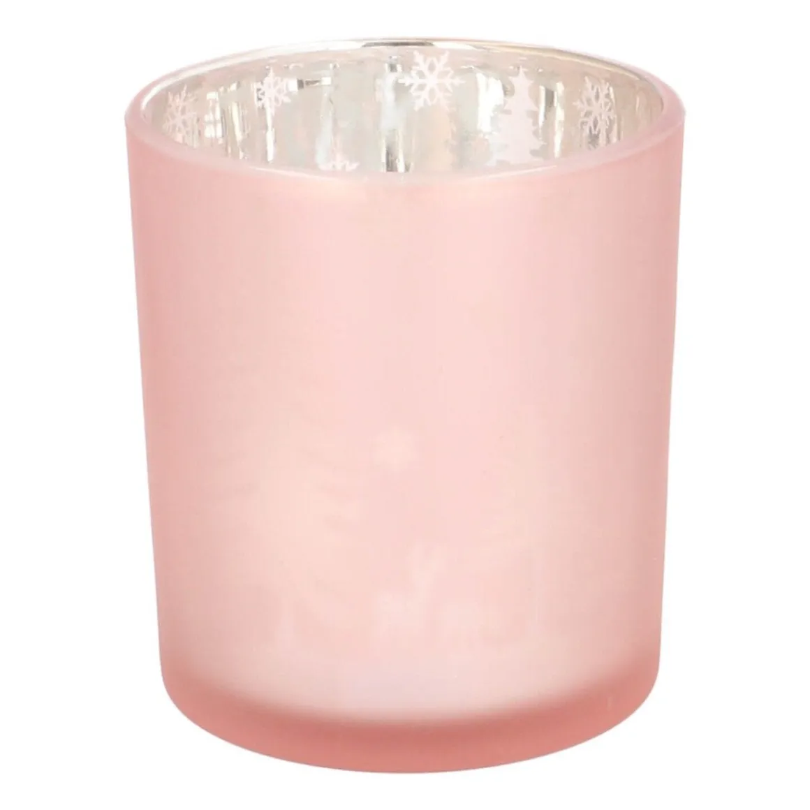 Theelichthouder Met Deco 8 Cm Roze