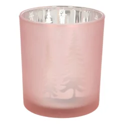Theelichthouder Met Deco 10 Cm Roze