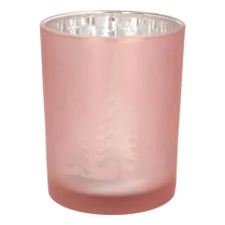 Theelichthouder Met Deco 12 Cm Roze