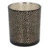 Theelichthouder Met Stippen 12 Cm Zwart