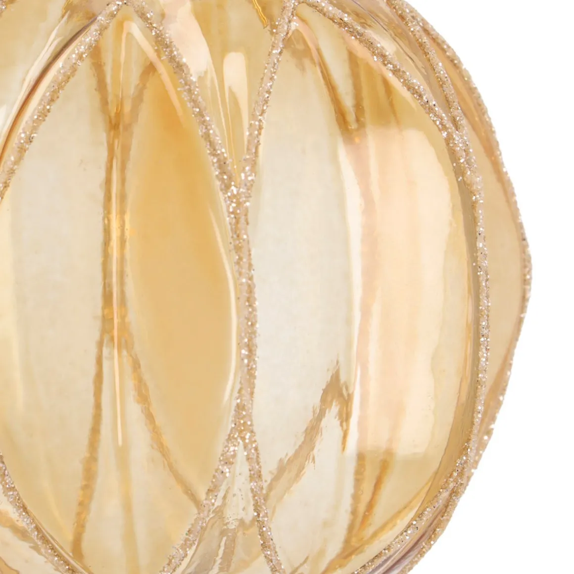 Transparante Gouden Kerstbal Met Glitters