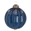 Trendy Blauwe Kerstbal Met Lampion Reliëf