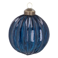 Trendy Blauwe Kerstbal Met Lampion Reliëf